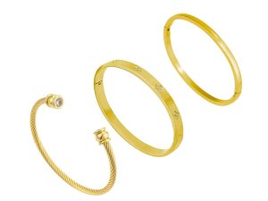 Golden Glow Bundle: 3 Piece Bangle