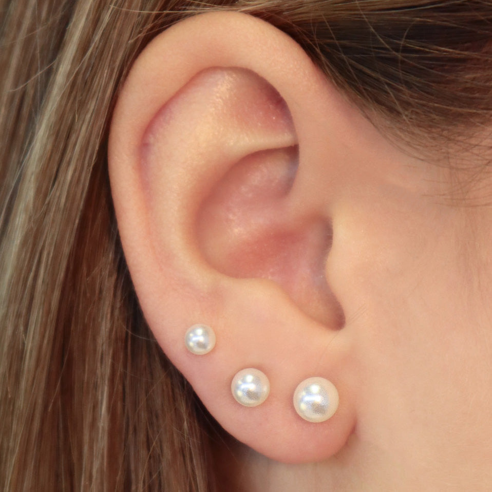 Pearl Crush Flat Back Earrings